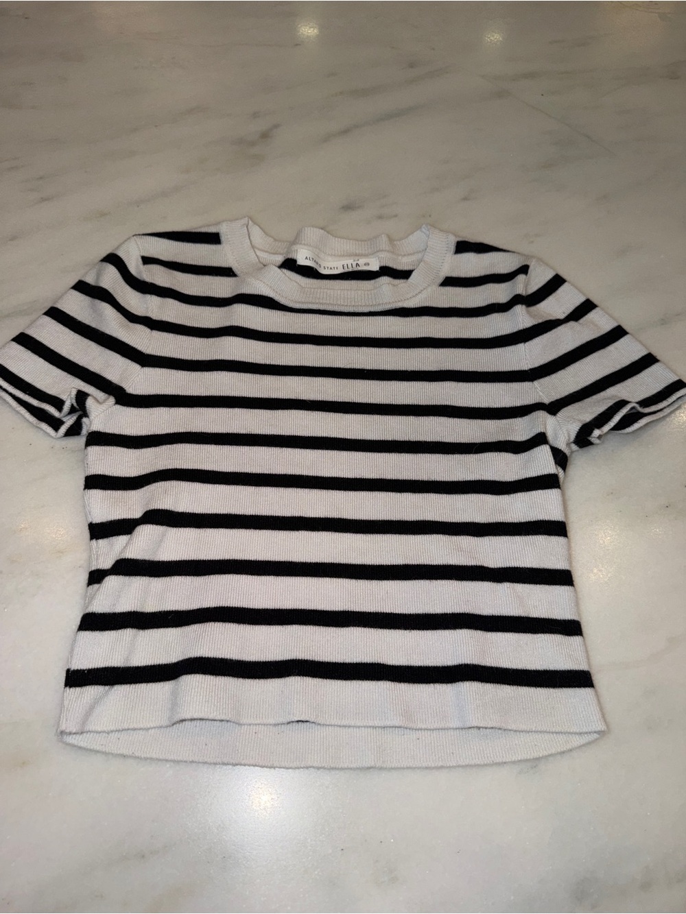 Altar’d state black white crop sweater XS guc name in tag